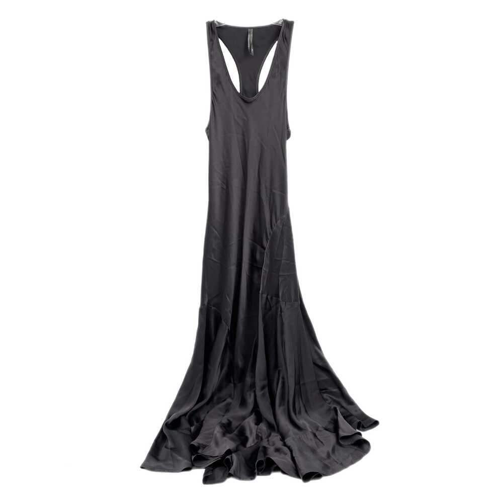 Anthropologie Gray Silk Asymmetrical Hem Maxi Dress | Size XXS